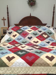 memory quilt suing husbands shirts