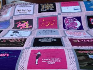 pink t shirt quilt